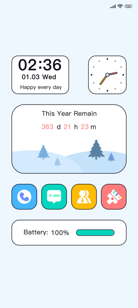 Classic light blue screenshot