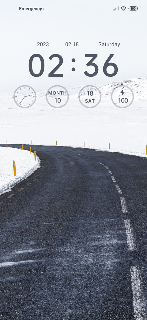 Simple Snowy Road screenshot