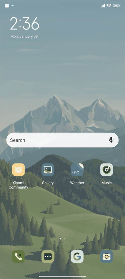 Mountain mirror screenshot