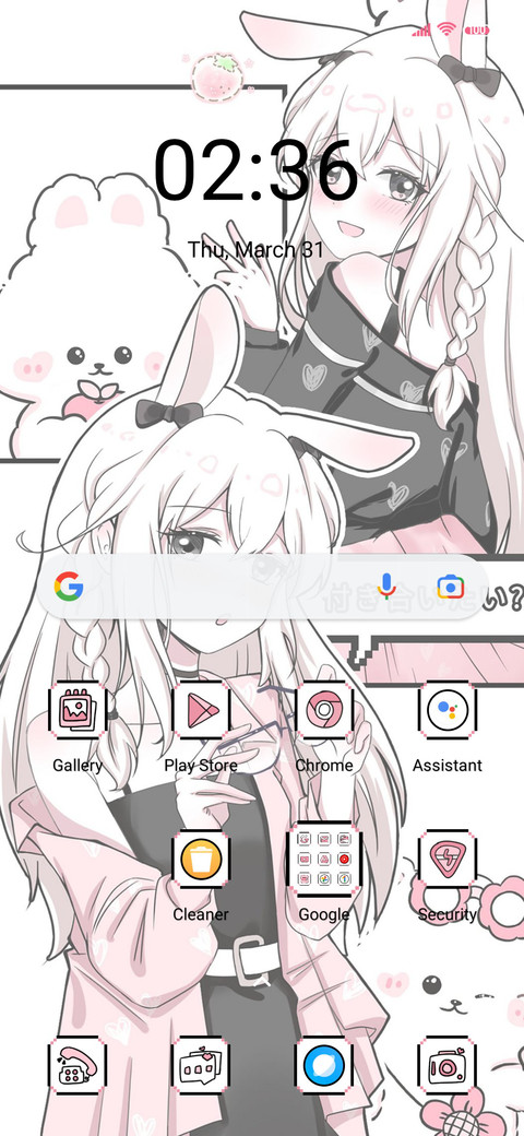 Pink comic girl screenshot