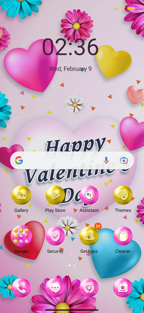 Valentine's flower screenshot
