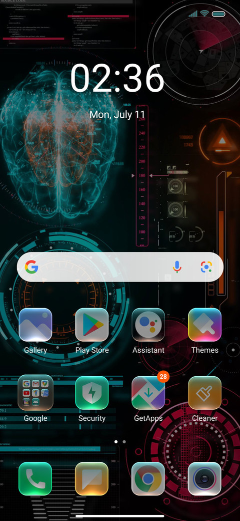 Sci fi interface screenshot