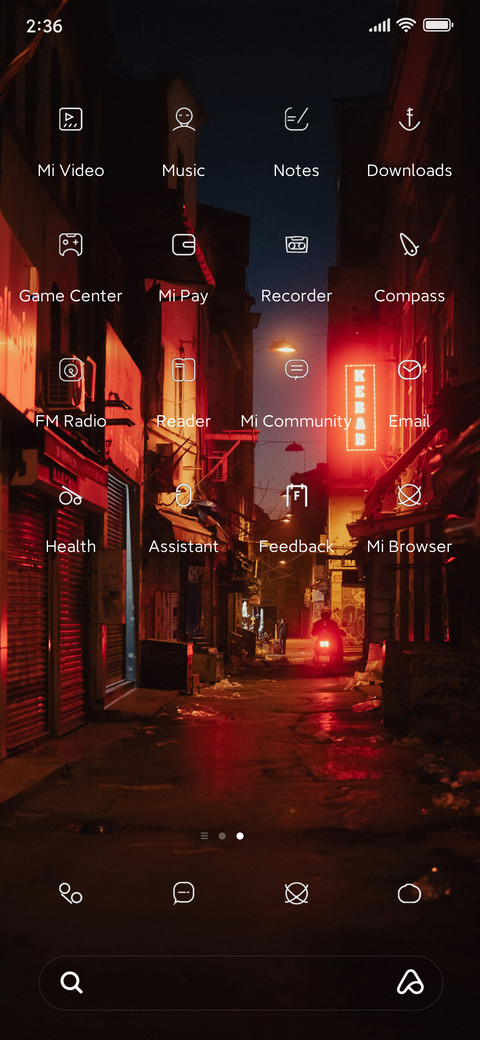 Open screen screenshot