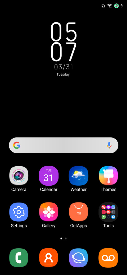 ColorOS Black screenshot