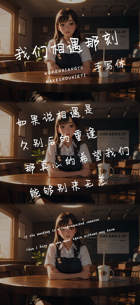 我们相遇那刻手写体 screenshot