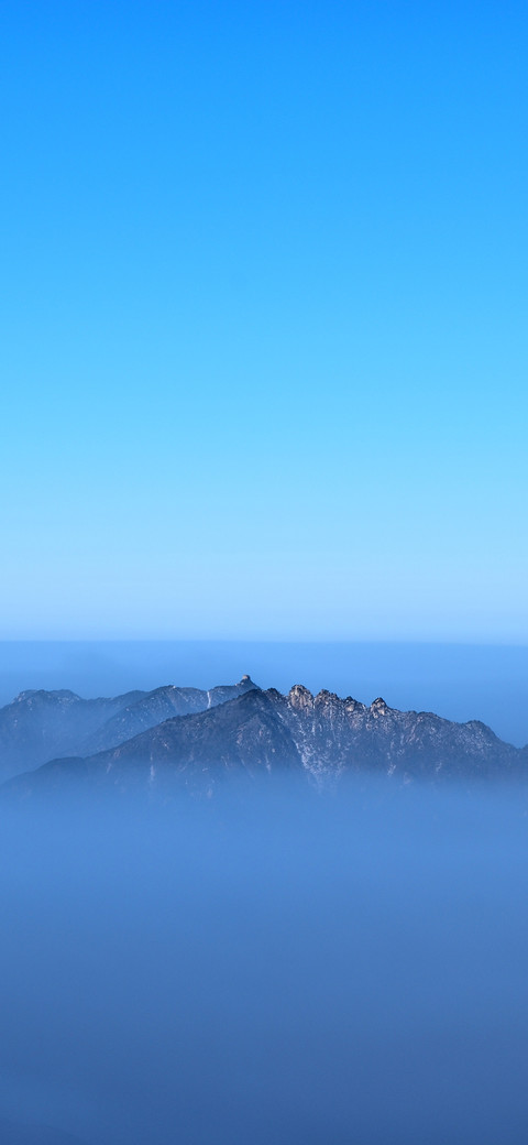 蓝色简约壁纸-锐景创意 screenshot