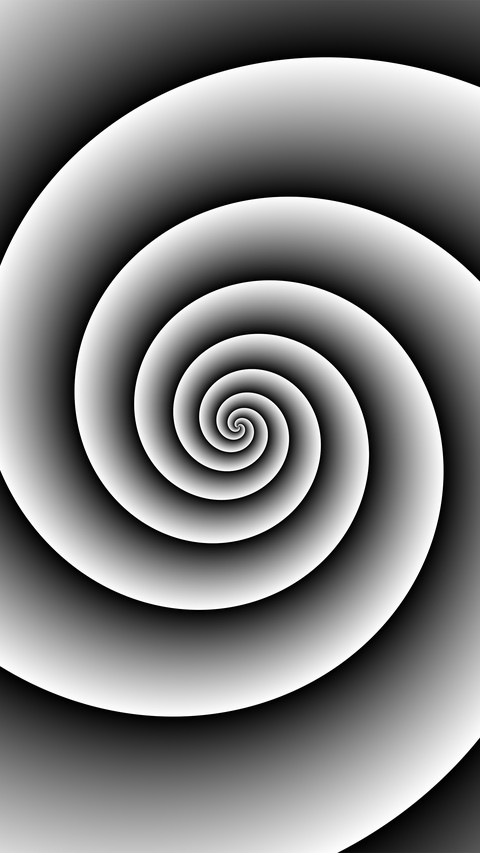 Black and white hypnosis spiral screenshot