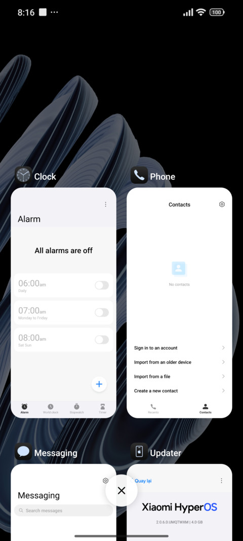 Blue screenshot