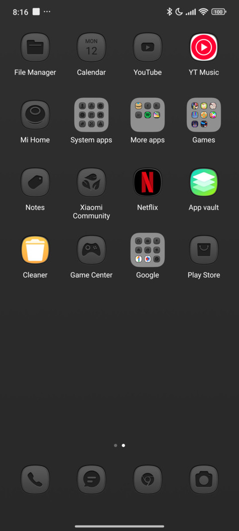 Advanced black screenshot