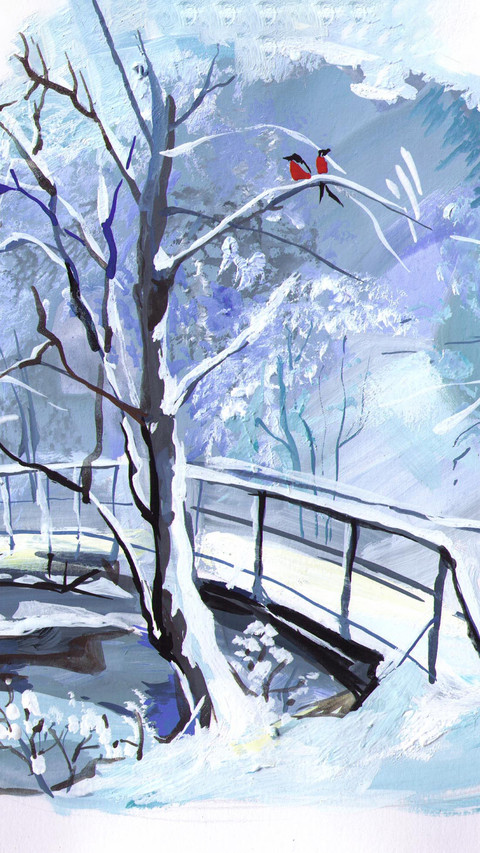 Oil painting on ice and snow screenshot