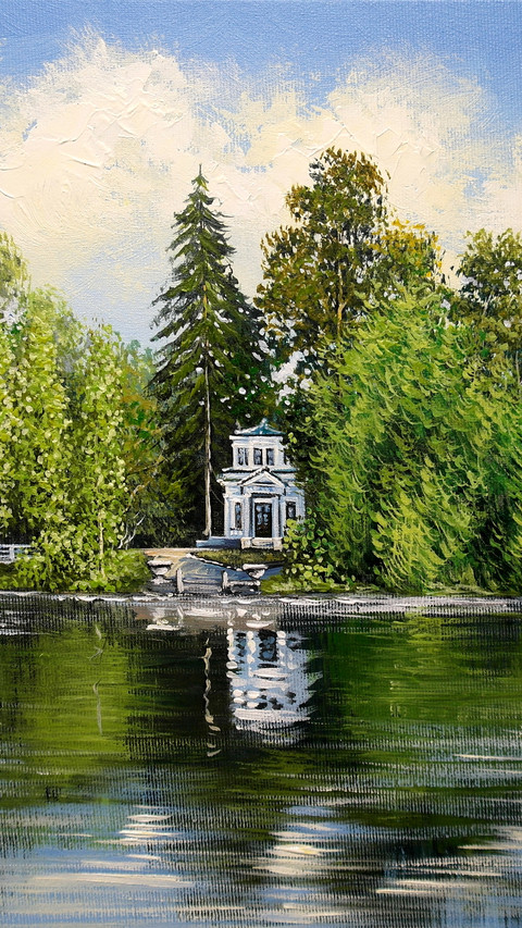 Landscape oil painting screenshot