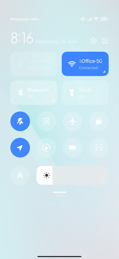 Simple cyan screenshot