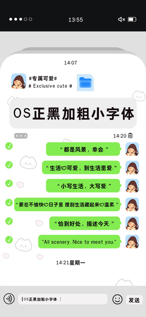 OS正黑加粗小字体 screenshot