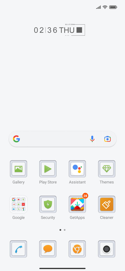 Thin UI White Light screenshot