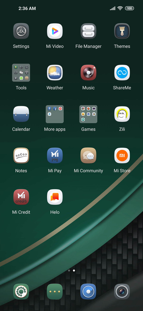 Bright green screenshot