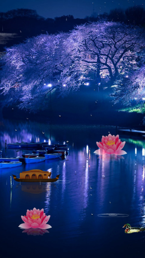河边的夜色 screenshot