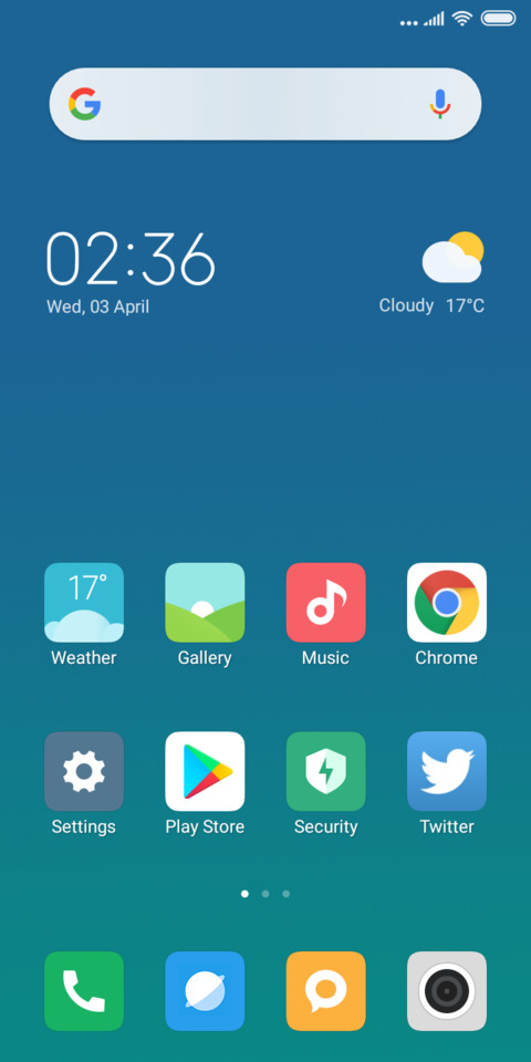 MIUI 9 screenshot