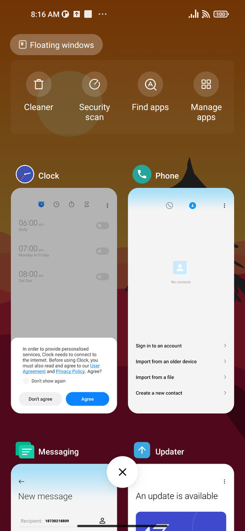 Sunrise screenshot