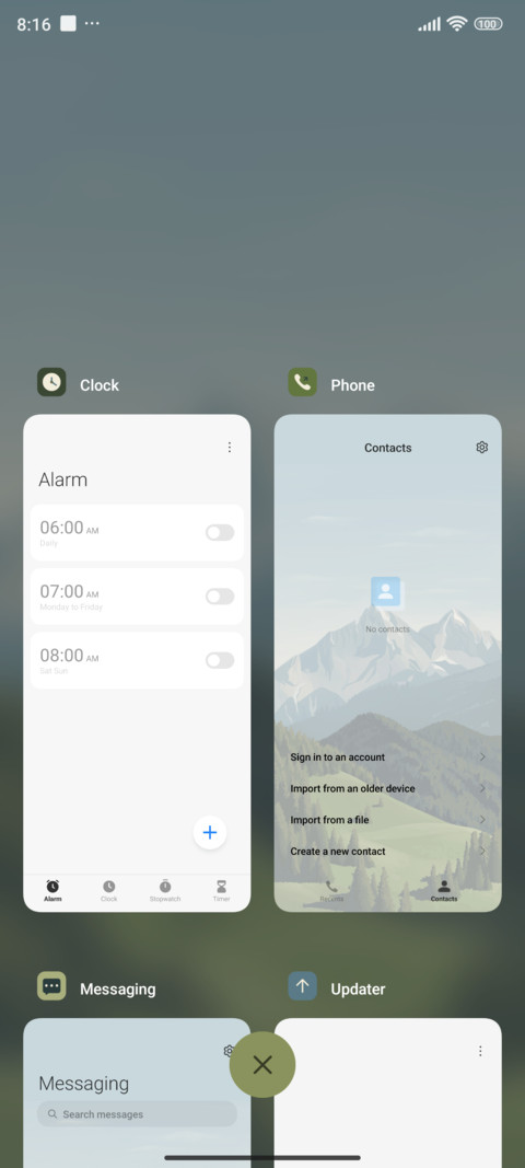 Mountain mirror screenshot