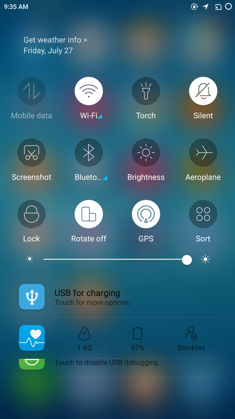 Blue sky screenshot
