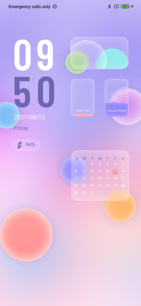 Colorful glass screenshot