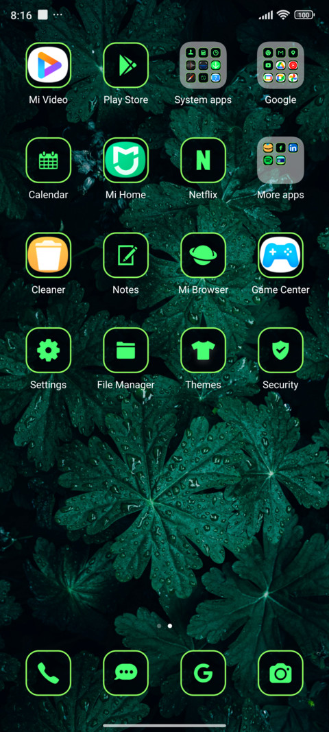 dark green screenshot