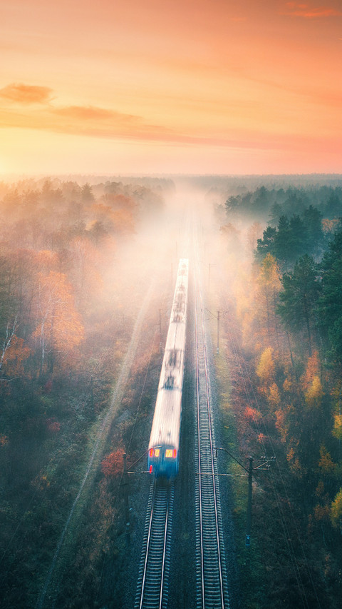 A Train is Running on The Railway screenshot