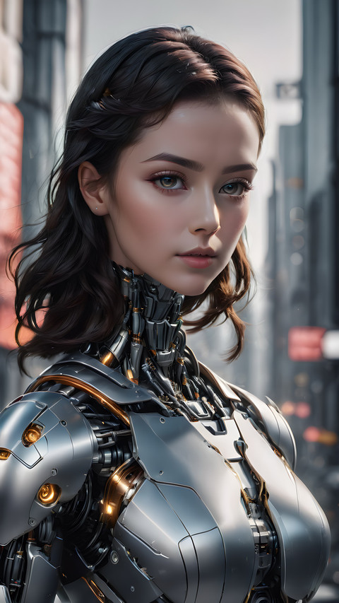 A sleek and modern woman robot screenshot