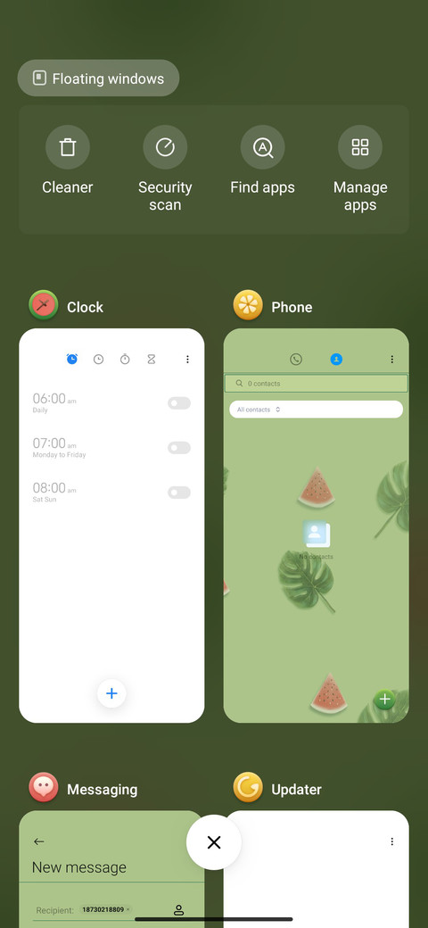 Fruit clock screenshot