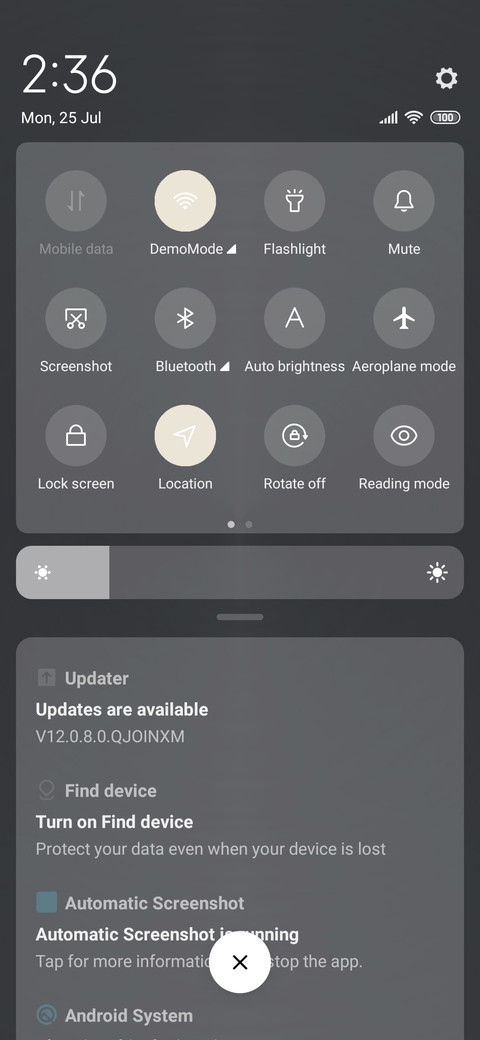 Business big dial screenshot