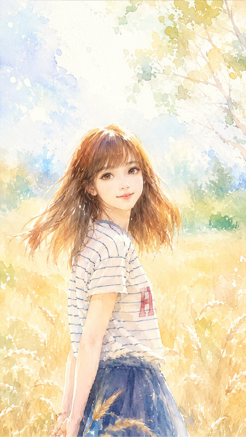 Illustration of beautiful girl screenshot