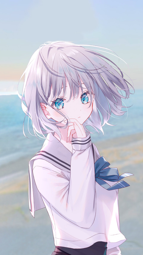 3d Illustration of Girl with Big Eyes screenshot