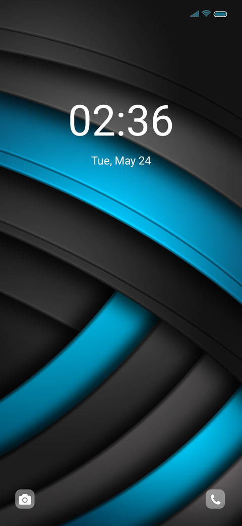 Simple blue black screenshot