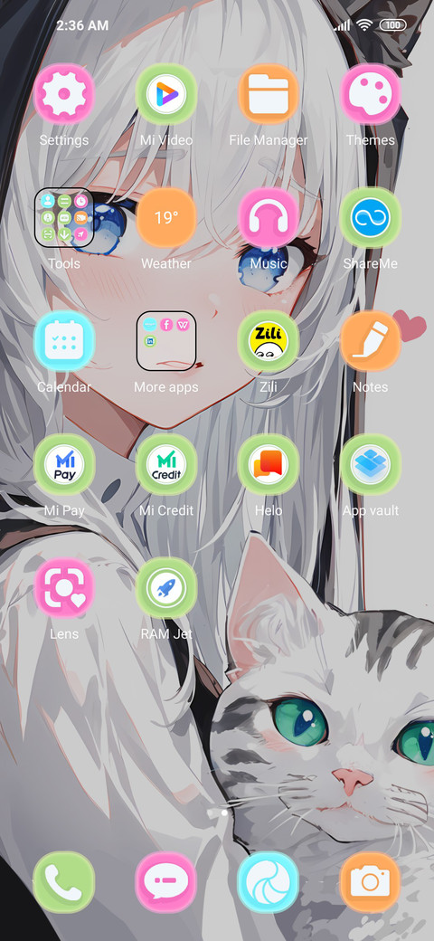 Girl and White Cat screenshot