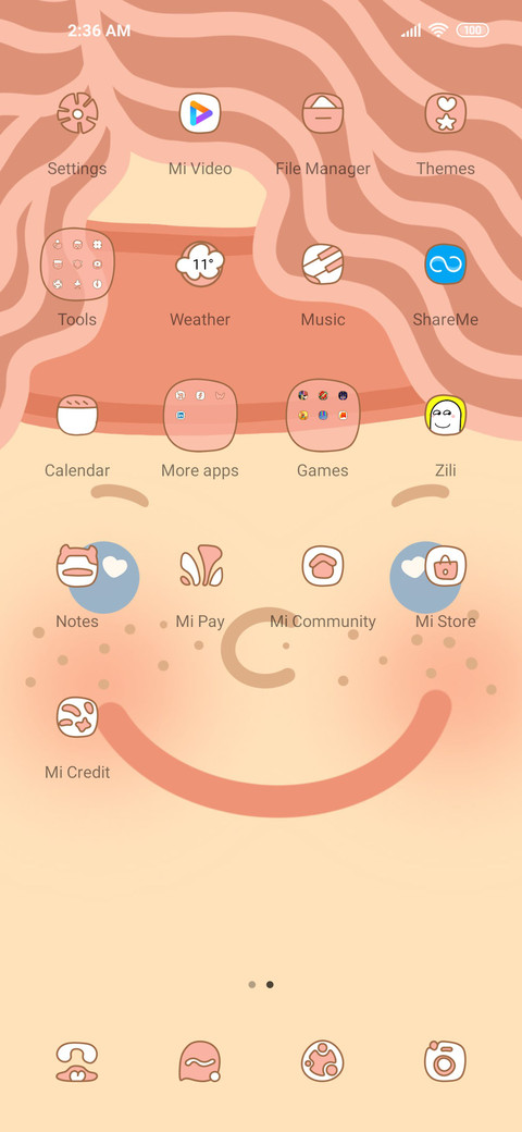 Dynamic pie face screenshot