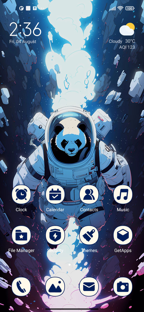 Panda astronaut screenshot