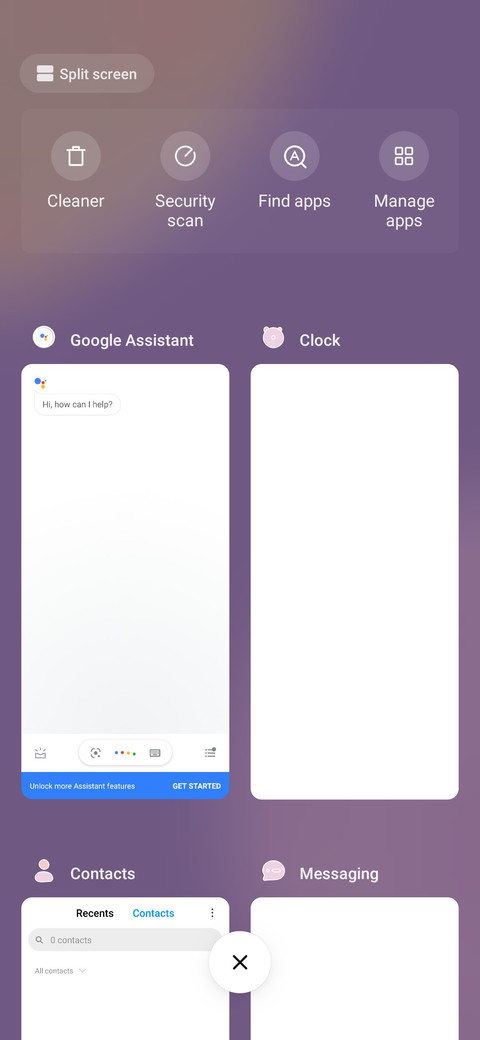 Purple galaxy screenshot