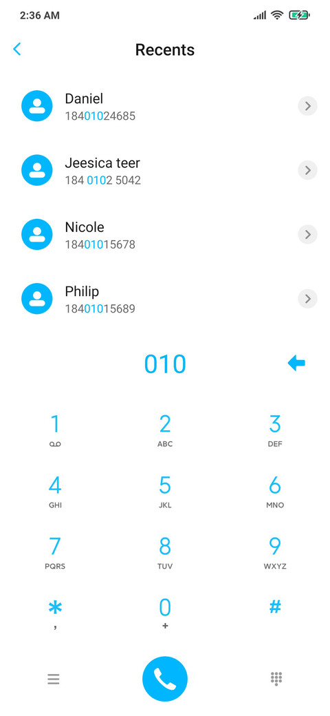 Blue White screenshot