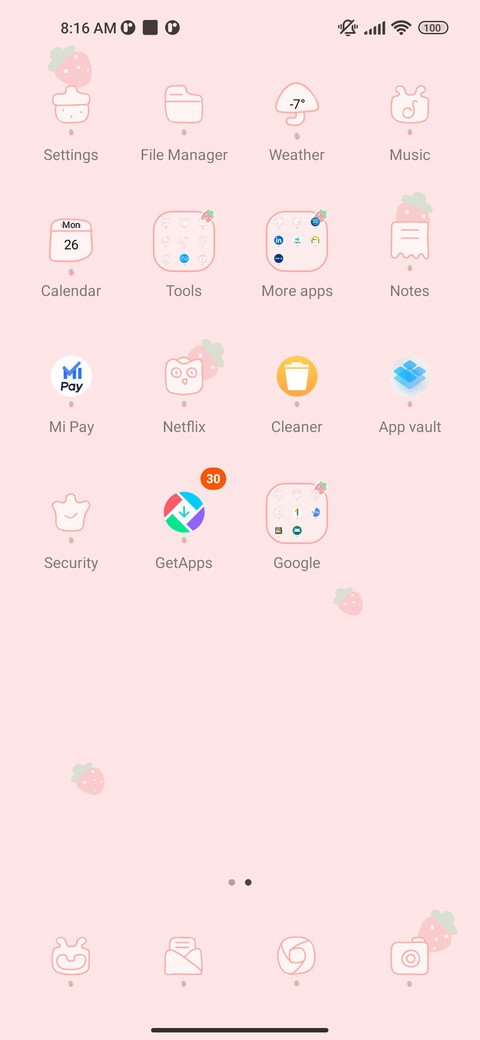 Pink strawberry screenshot