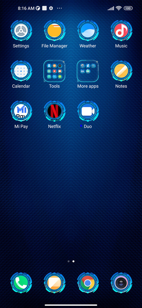 Techy UI screenshot