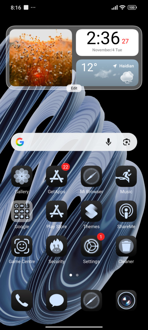 Blue screenshot