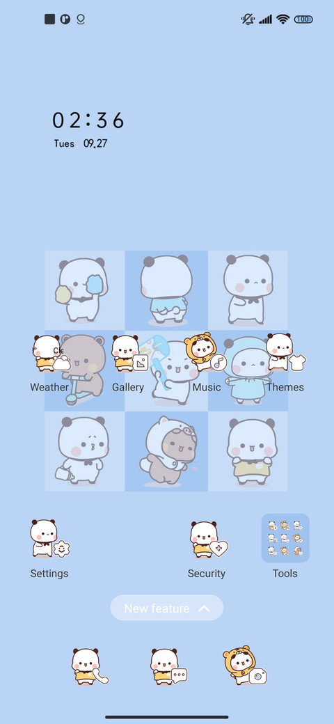 Dynamic blue grid screenshot