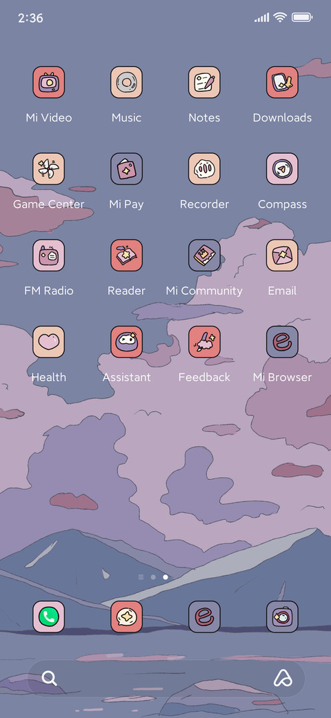 Ukiyo-e clouds screenshot