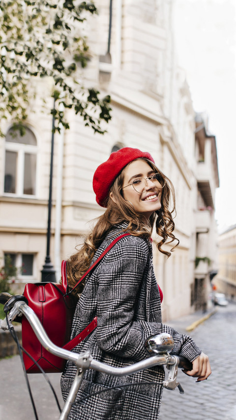 Cute Girl with Bicycle screenshot
