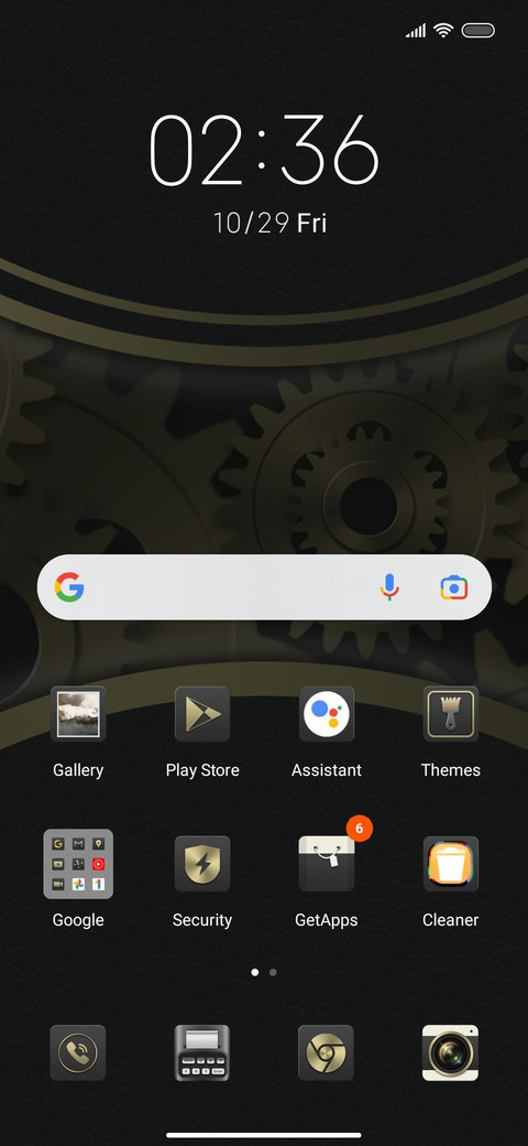 Gear clock screenshot