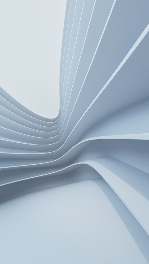 White curved surface line space screenshot