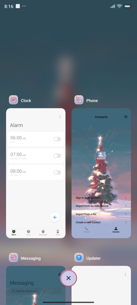 Christmas tree screenshot
