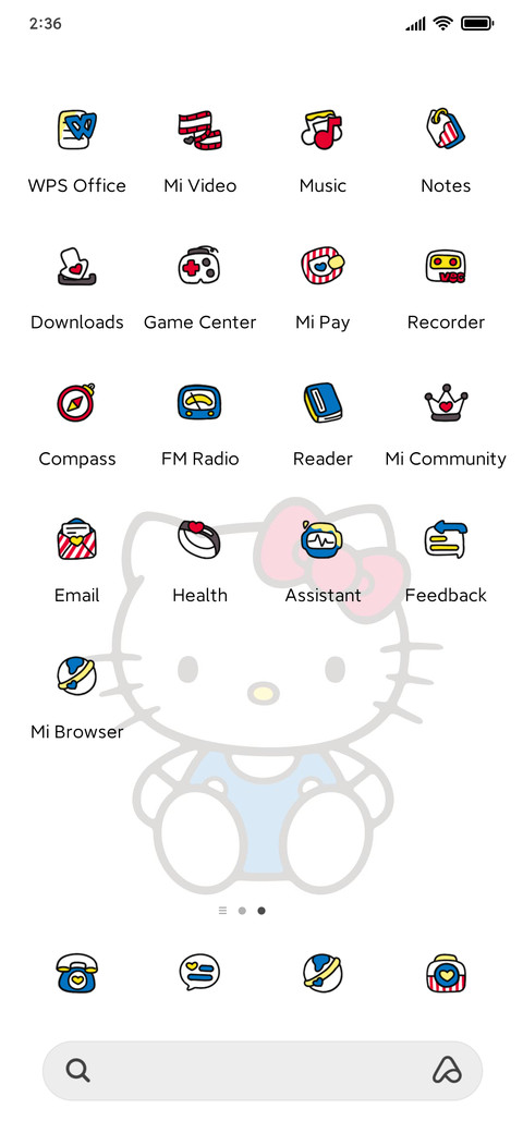 Kitty red blue screenshot
