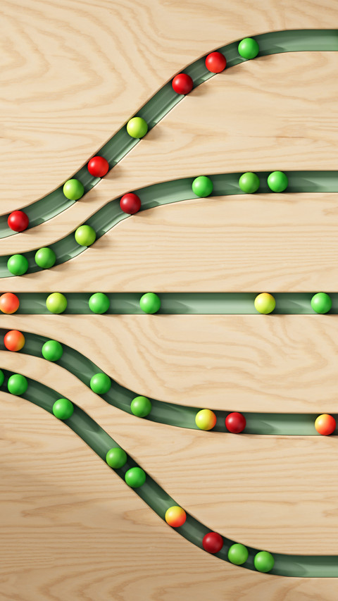 Green spiral channels and markings screenshot