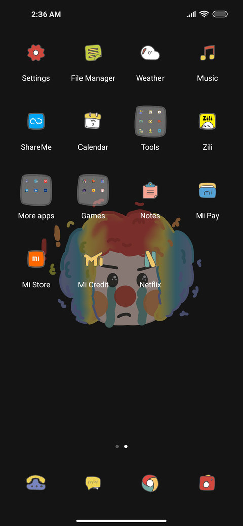 The clown was me screenshot